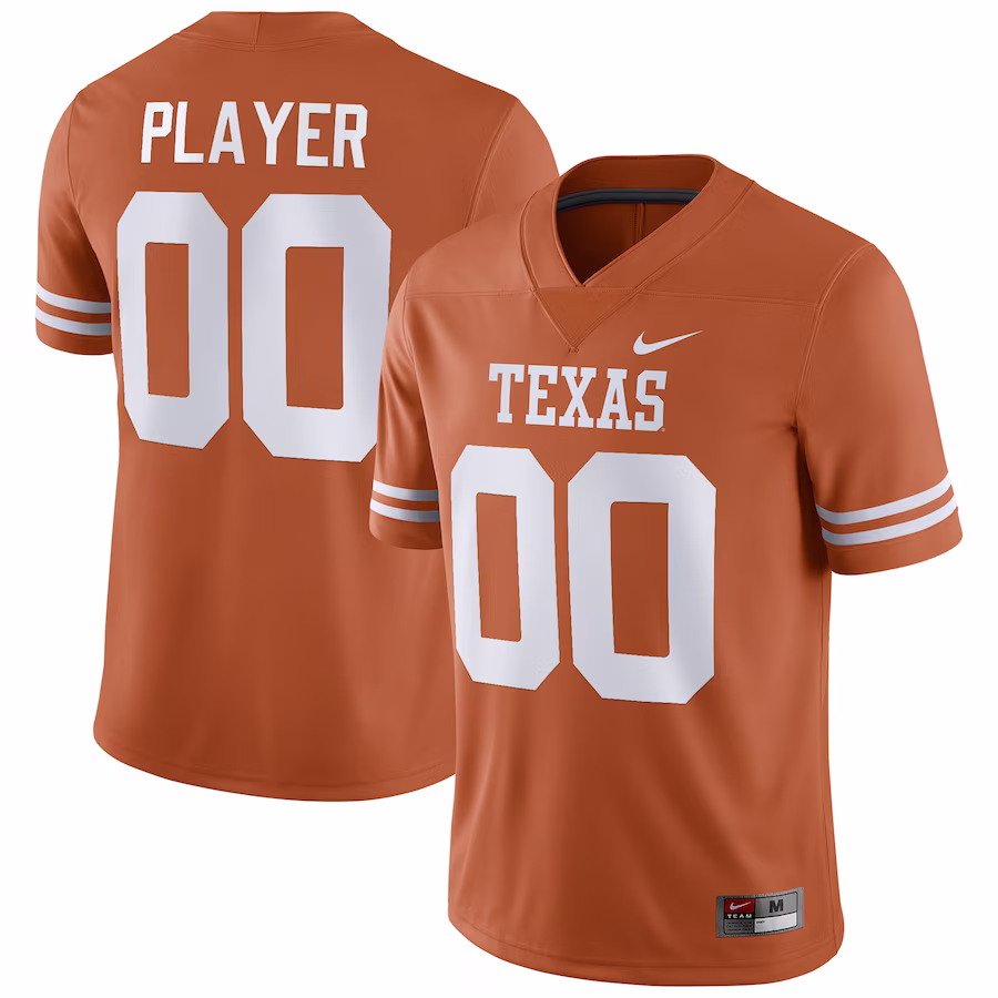 Texas Longhorns Nike Pick-A-Player NIL Replica Football Jersey - Texas Orange - Puhuasuan