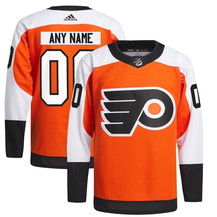 Men's Philadelphia Flyers  adidas Burnt Orange Home Primegreen Authentic Custom Jersey - Puhuasuan