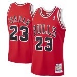 Men's Chicago Bulls Michael Jordan Mitchell & Ness Scarlet 1997/98 Hardwood Classics Authentic Jersey - Puhuasuan