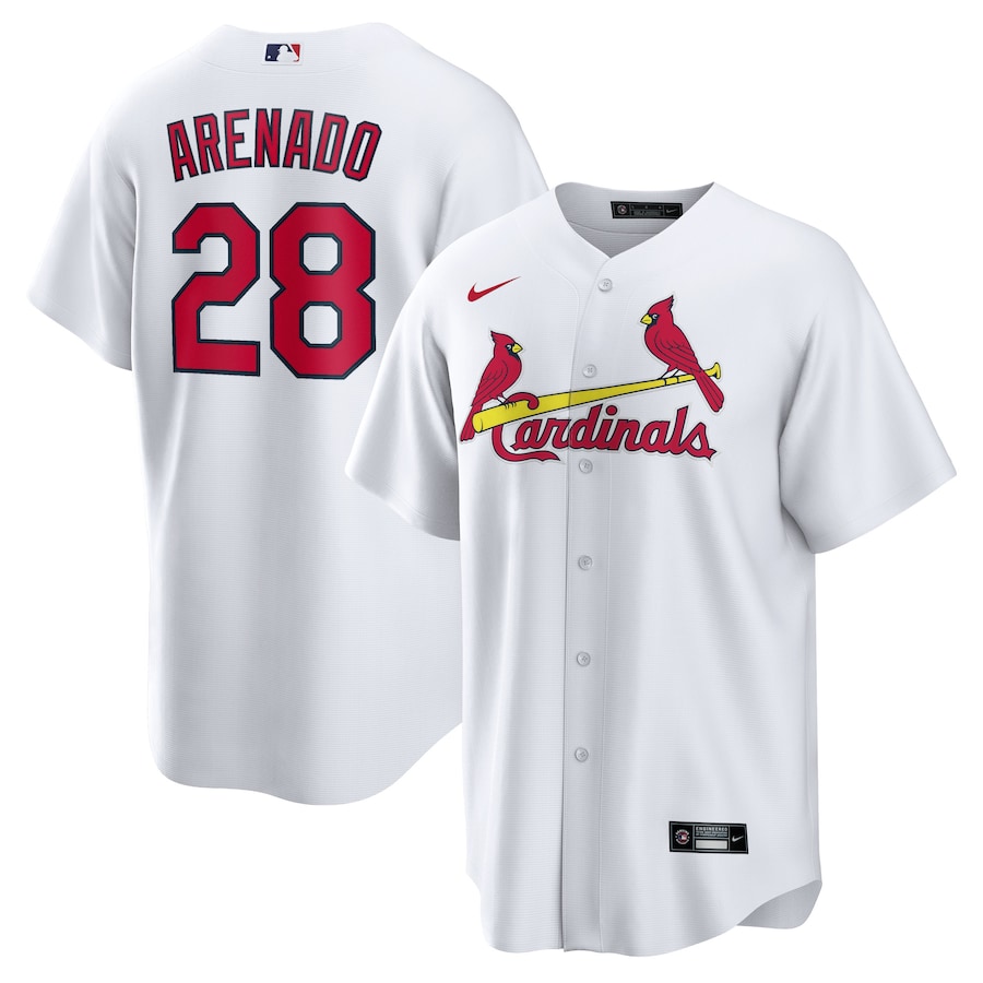 Men's St. Louis Cardinals Nolan Arenado Nike White Home Official Replica Player Jersey - Puhuasuan