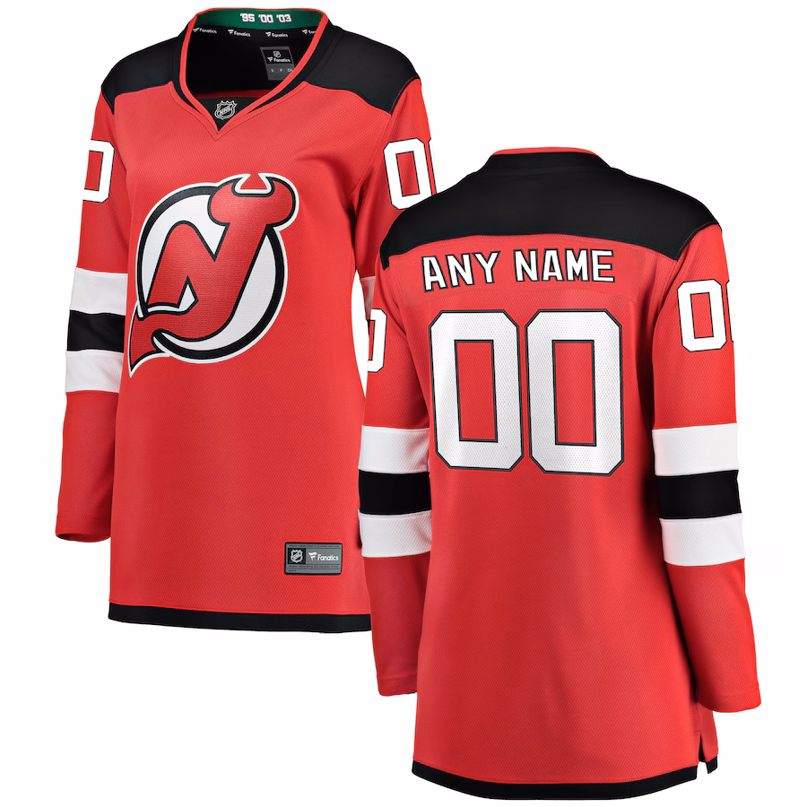 Women's New Jersey Devils Fanatics Red Home Breakaway Custom Jersey - Puhuasuan