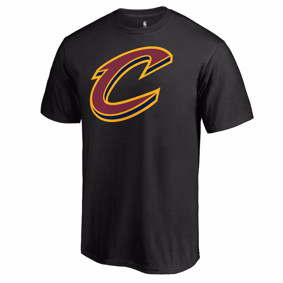 Men's Cleveland Cavaliers Black Secondary Logo T-Shirt - Puhuasuan
