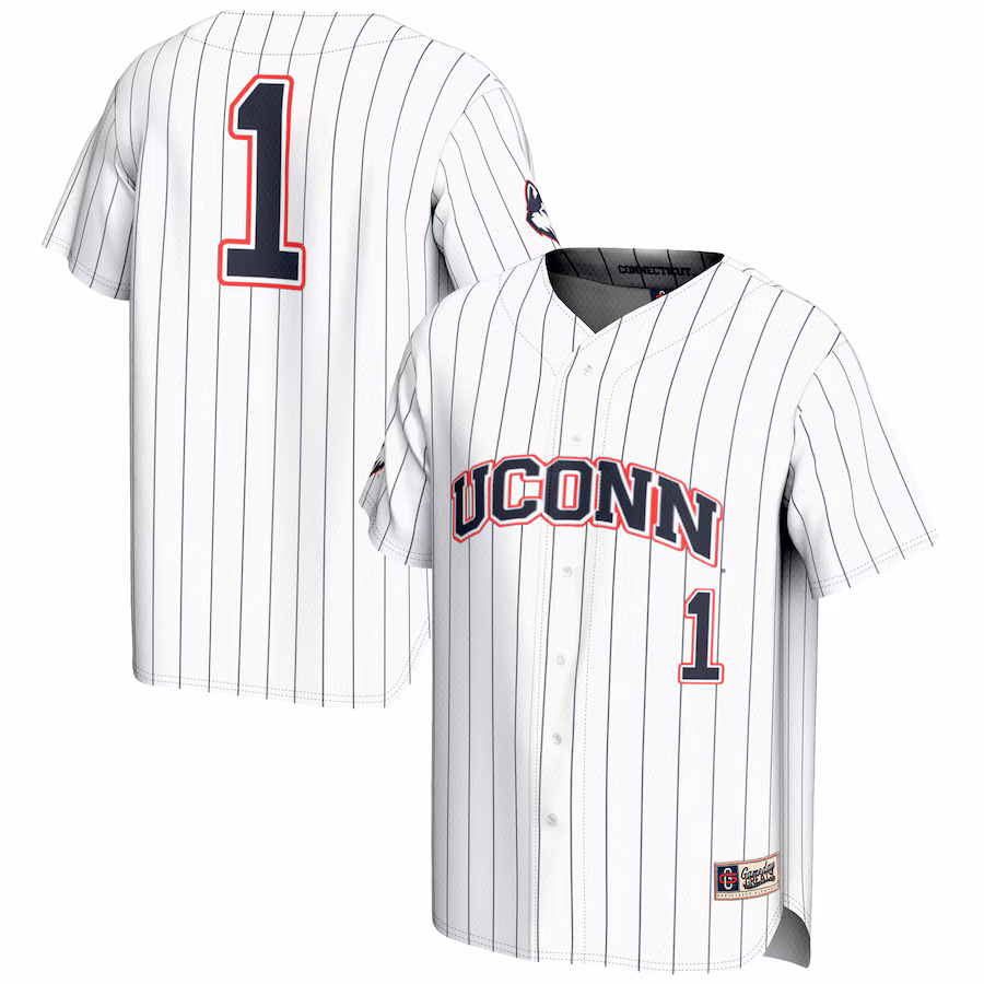 Youth GameDay Greats #1 White UConn Huskies Lightweight Baseball Jersey - Puhuasuan