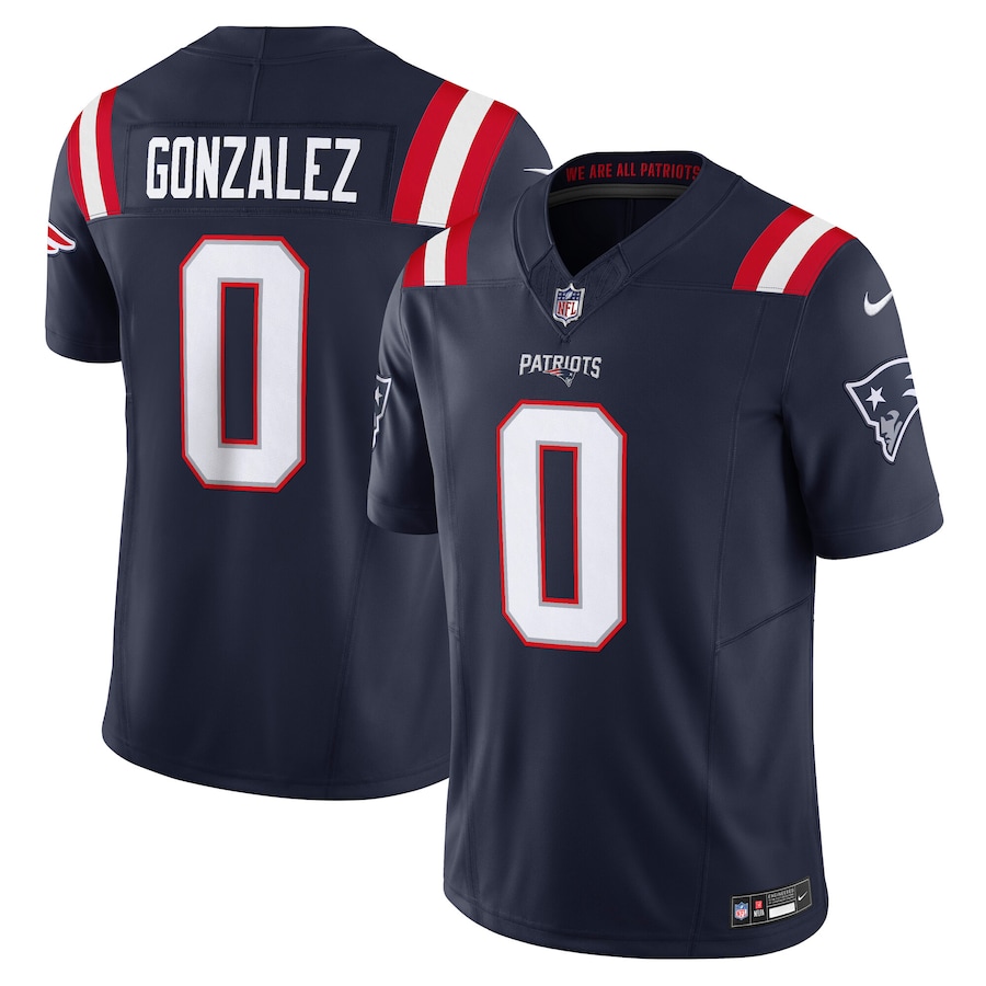 Men's New England Patriots Christian Gonzalez Nike Navy Vapor F.U.S.E. Limited Jersey - Puhuasuan