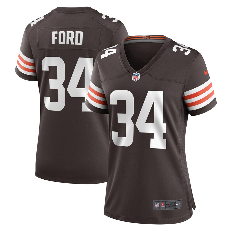 Women's Cleveland Browns Jerome Ford Nike Brown Game Player Jersey - Puhuasuan