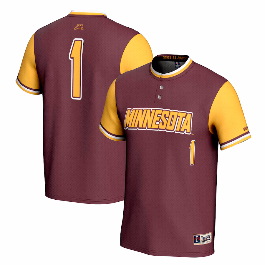 #1 Minnesota Golden Gophers GameDay Greats Youth Lightweight Softball Jersey - Maroon - Puhuasuan