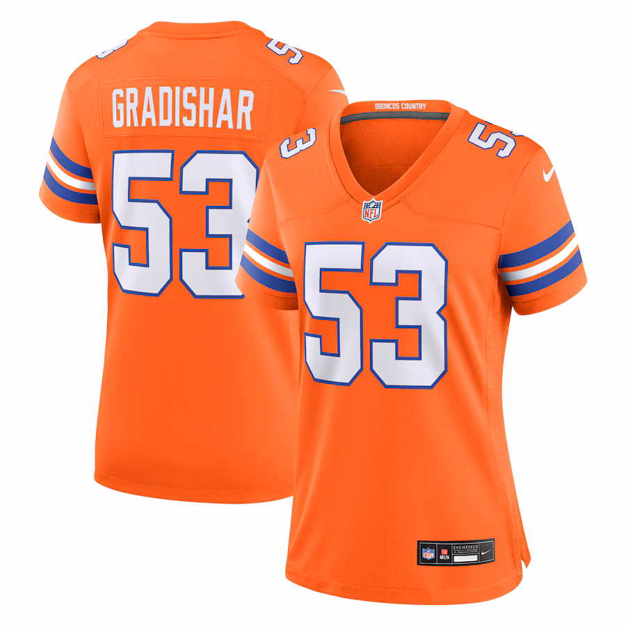 Women's Denver Broncos Randy Gradishar Nike Orange Mile High Collection 1977 Throwback Retired Player Game Jersey - Puhuasuan