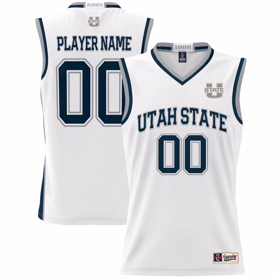 Utah State Aggies GameDay Greats Unisex NIL Pick-A-Player Lightweight Women's Basketball Jersey - White - Puhuasuan