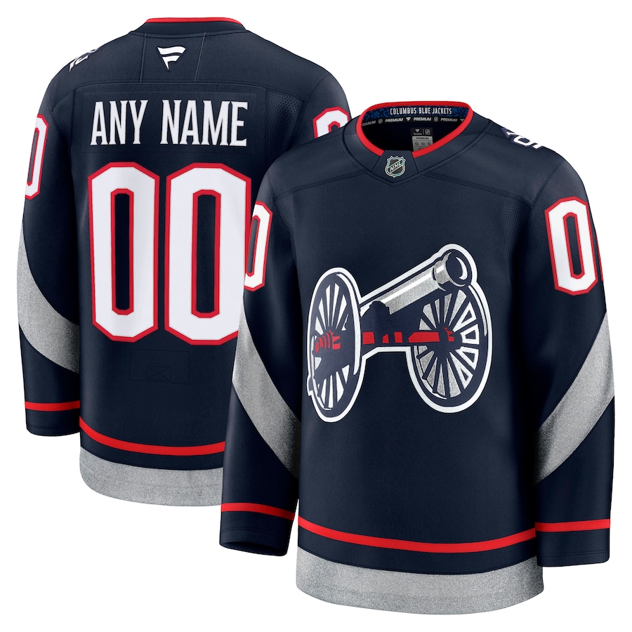 Men's Columbus Blue Jackets Fanatics Navy 2025 NHL Stadium Series Premium Custom Jersey - Puhuasuan