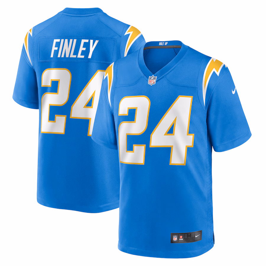 Men's Los Angeles Chargers AJ Finley Nike  Powder Blue Team Game Jersey - Puhuasuan