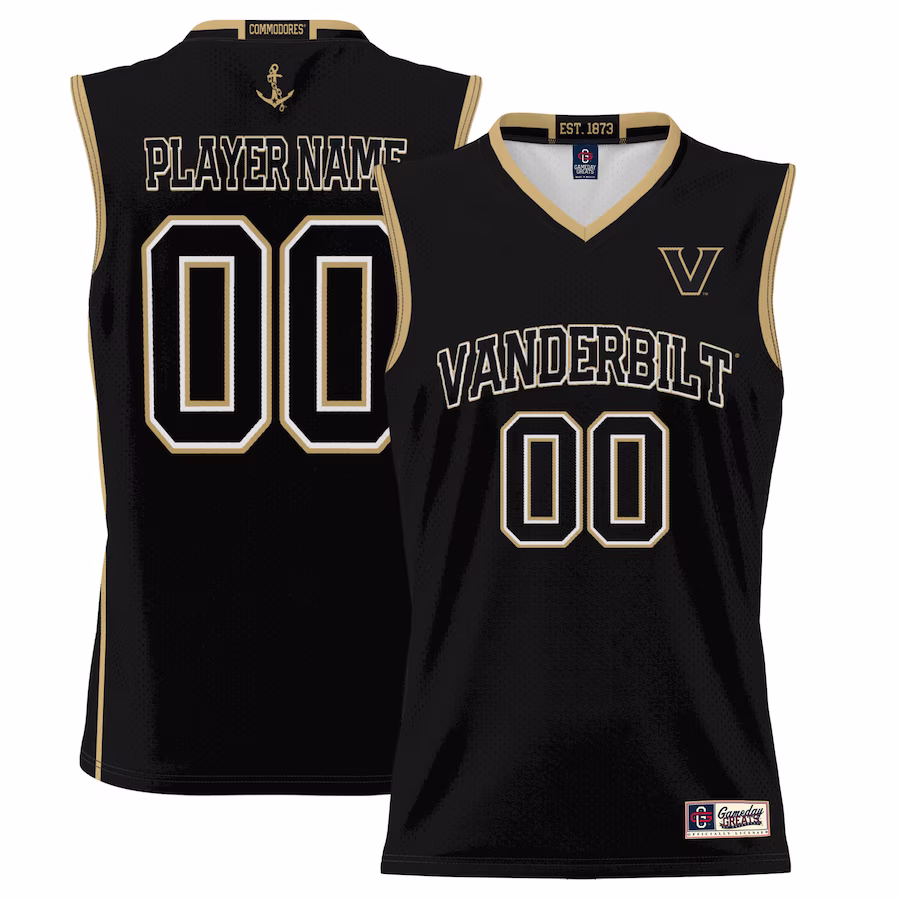 Vanderbilt Commodores GameDay Greats Unisex  Lightweight NIL Pick-A-Player Basketball Jersey - Black - Puhuasuan