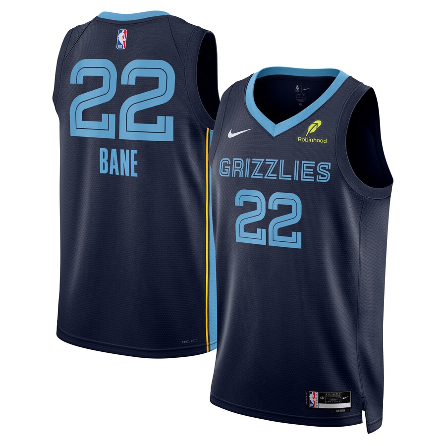 Unisex Memphis Grizzlies Desmond Bane Nike Navy Swingman Badge Player Jersey - Icon Edition - Puhuasuan