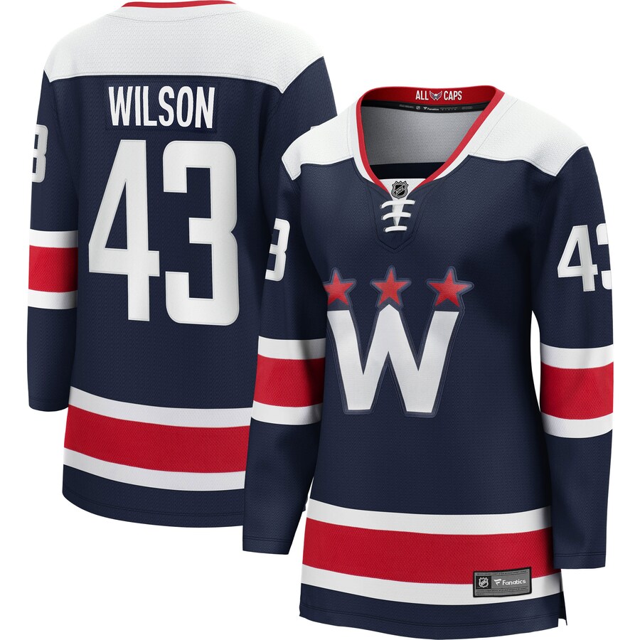 Women's Washington Capitals Tom Wilson Fanatics Branded Navy Alternate 2020/21 Premier Breakaway Player Jersey - Puhuasuan