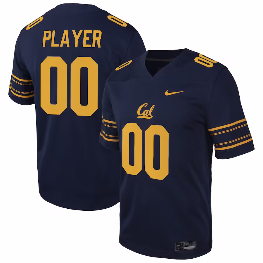 Cal Bears Nike Pick-A-Player NIL Football Game Jersey - Navy - Puhuasuan