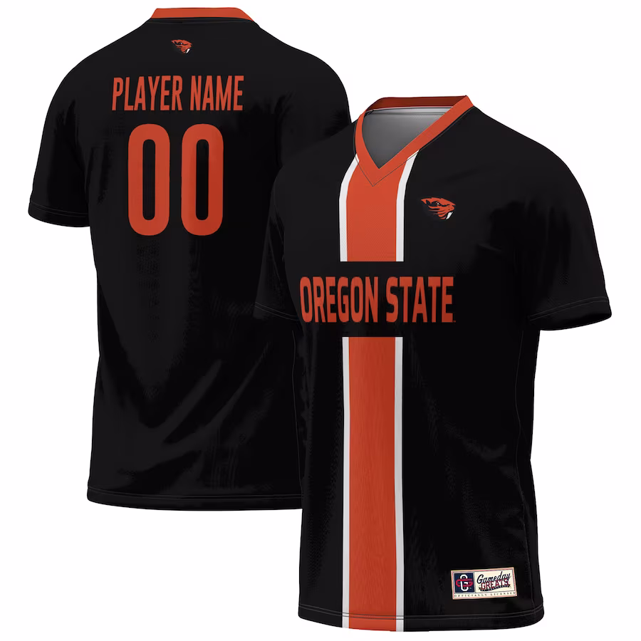 Oregon State Beavers GameDay Greats Unisex Pick-A-Player NIL Lightweight Soccer Jersey - Black - Puhuasuan