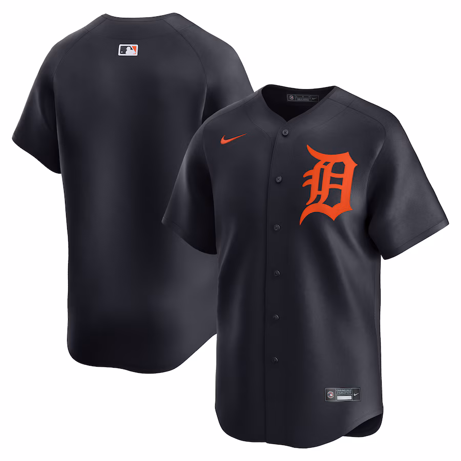 Men's Detroit Tigers  Nike Navy  Alternate Limited Jersey - Puhuasuan