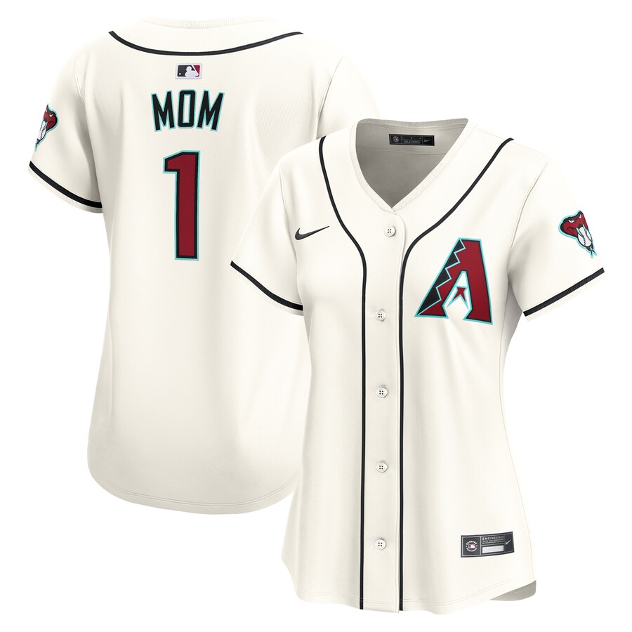 Women's Arizona Diamondbacks Nike White #1 Mom Home Limited Jersey - Puhuasuan