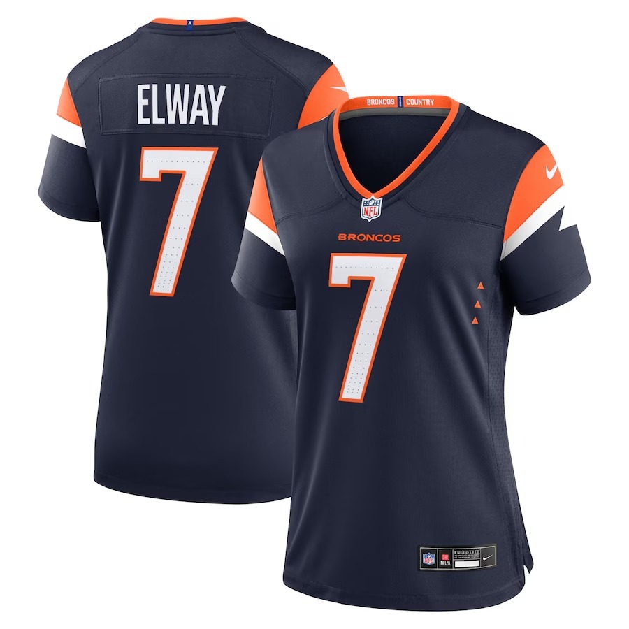 Women's Denver Broncos John Elway Nike Navy Mile High Collection Retired Player Alternate Game Jersey - Puhuasuan