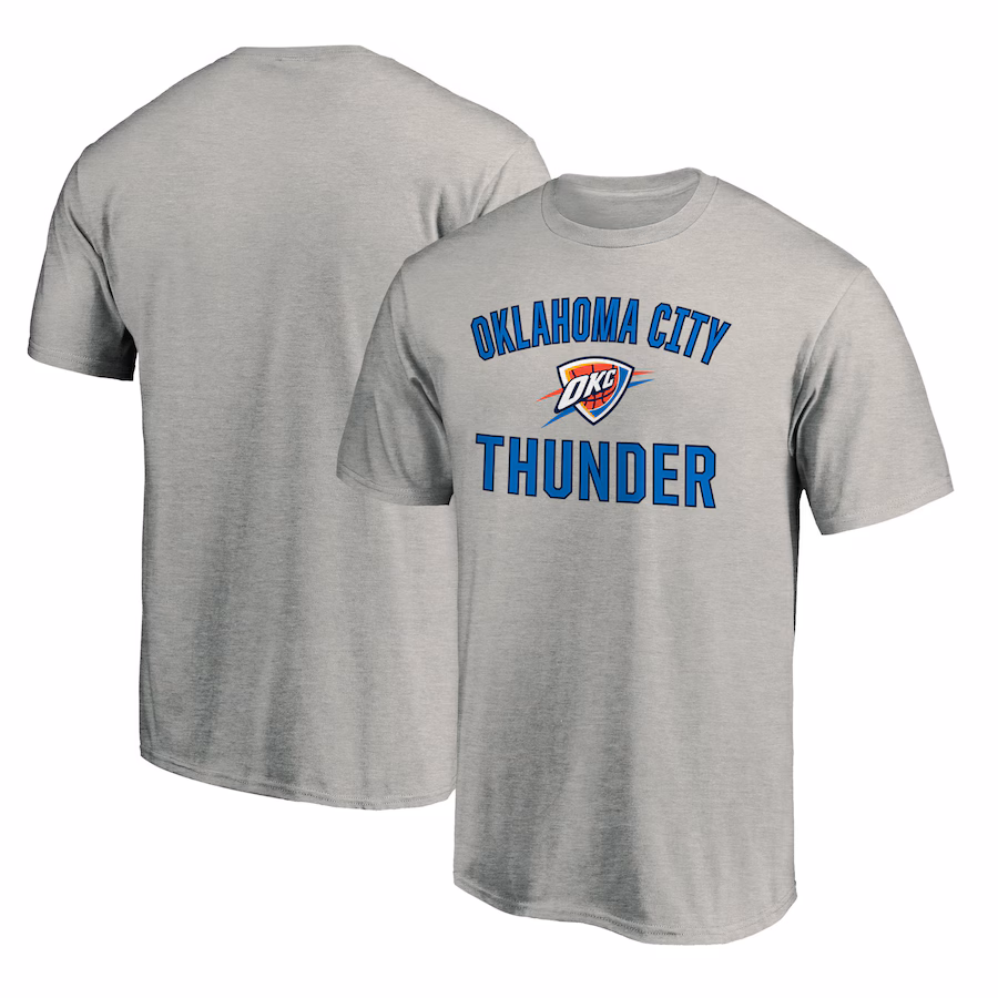 Men's Oklahoma City Thunder  Heather Gray Victory Arch T-Shirt - Puhuasuan