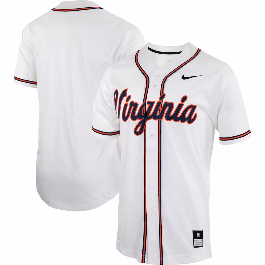 Virginia Cavaliers Nike Replica Baseball Jersey - White - Puhuasuan