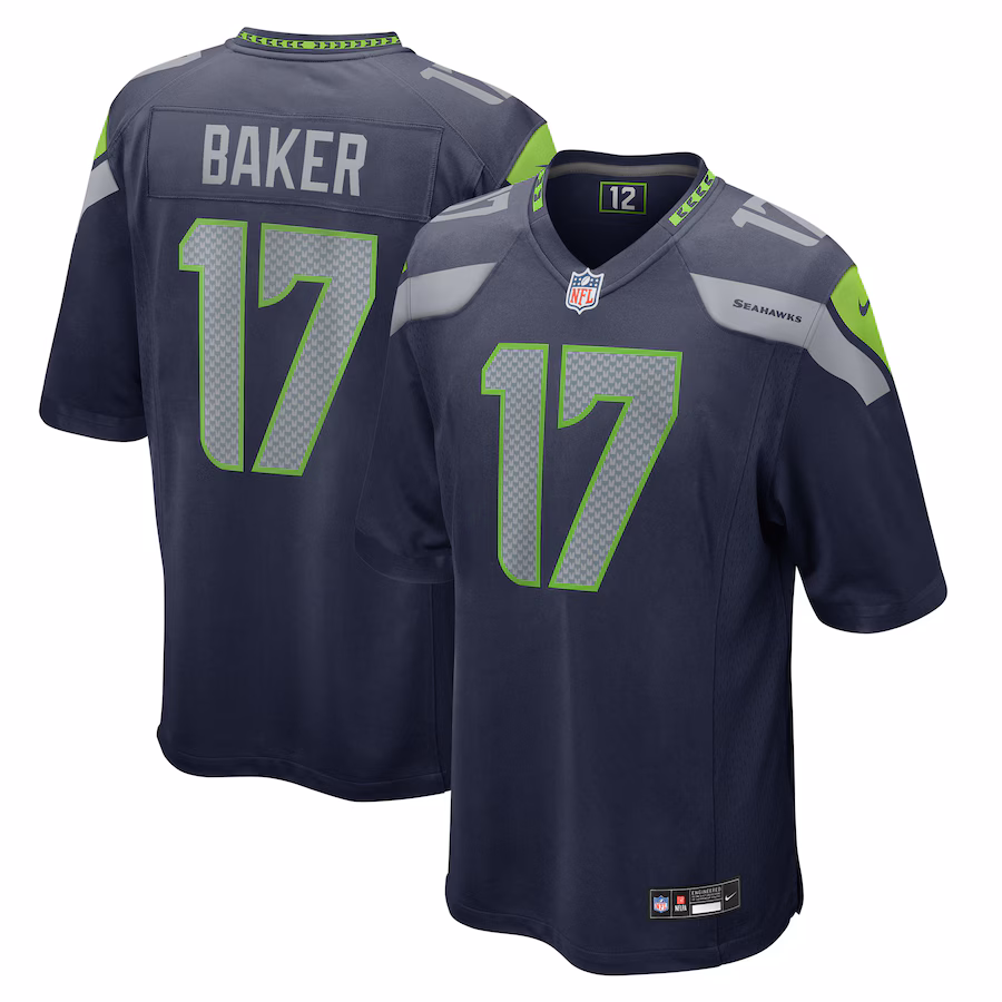 Men's Seattle Seahawks Jerome Baker Nike College Navy Game Jersey - Puhuasuan