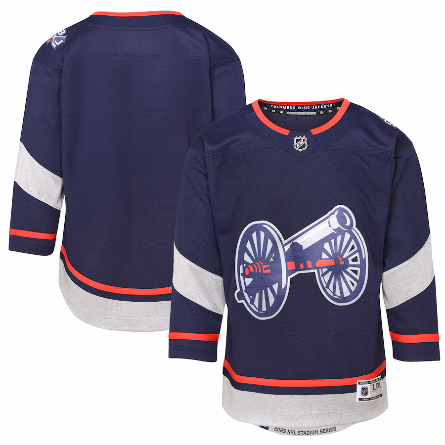 Youth Columbus Blue Jackets Navy 2025 NHL Stadium Series Premier Jersey - Puhuasuan