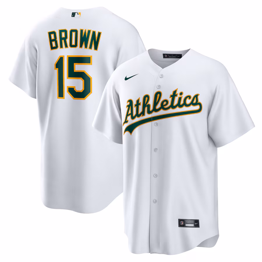 Men's Oakland Athletics Seth Brown Nike White Home Replica Jersey - Puhuasuan