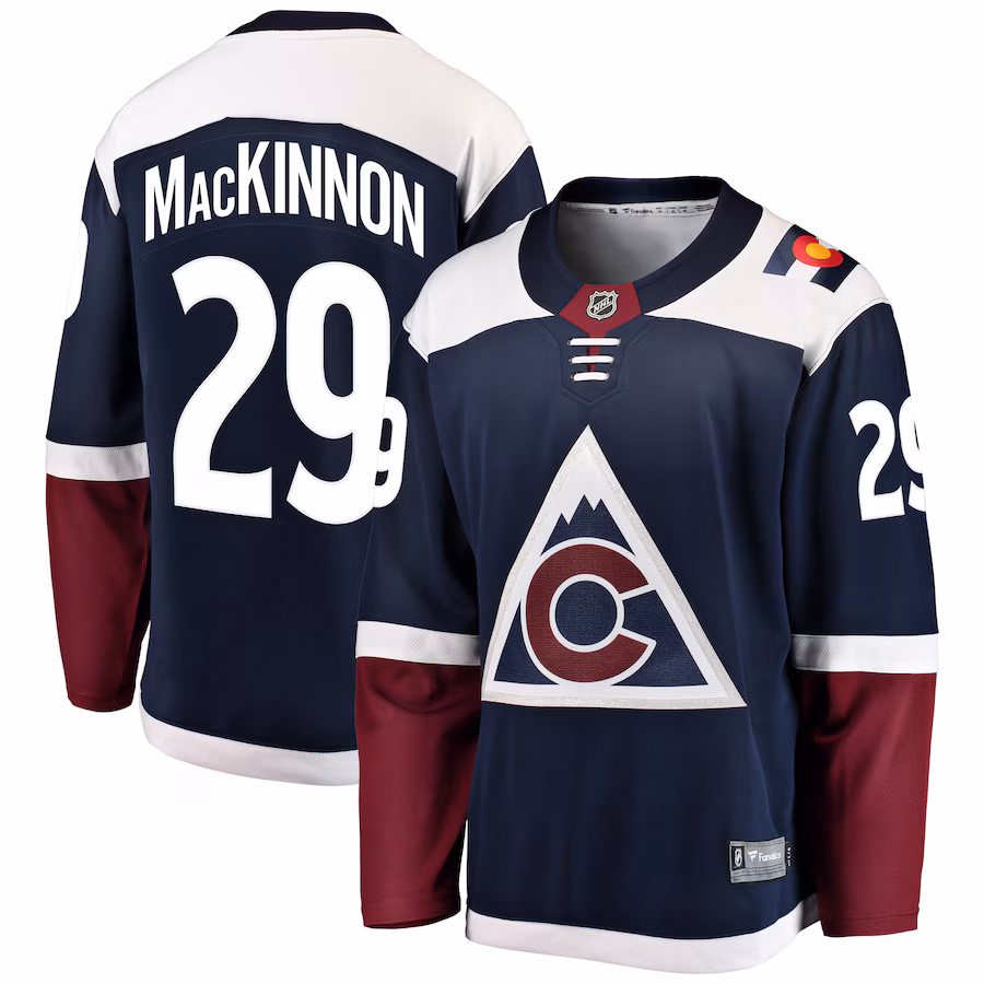Men's Colorado Avalanche Nathan MacKinnon Fanatics Navy Alternate Breakaway Player Jersey - Puhuasuan
