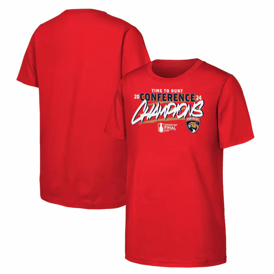 Youth Florida Panthers Fanatics Red 2024 Eastern Conference Champions Hometown T-Shirt - Puhuasuan