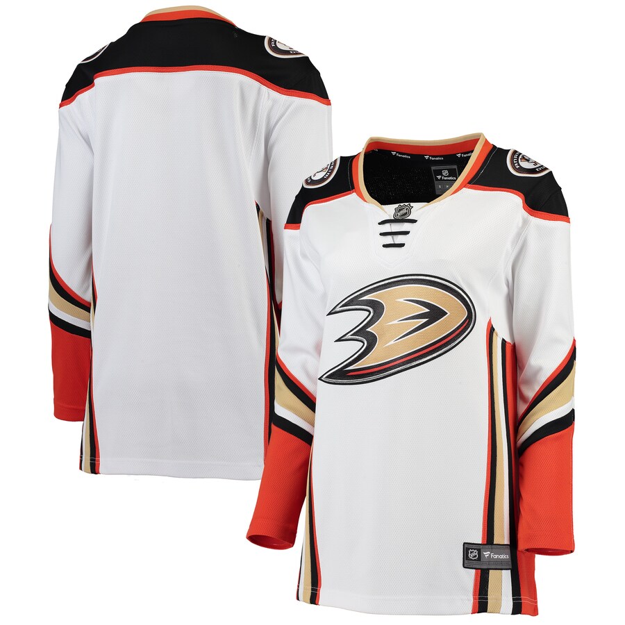 Women's Anaheim Ducks Fanatics Branded White Away Breakaway Jersey - Puhuasuan