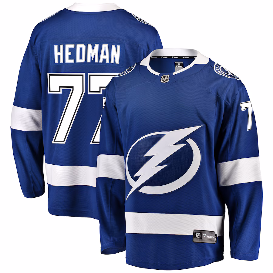 Men's Tampa Bay Lightning Victor Hedman Fanatics Blue Home Breakaway Player Jersey - Puhuasuan