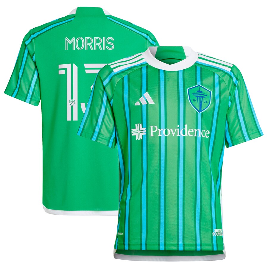 Youth Seattle Sounders FC Jordan Morris adidas Green 2024 The Anniversary Kit Replica Player Jersey - Puhuasuan
