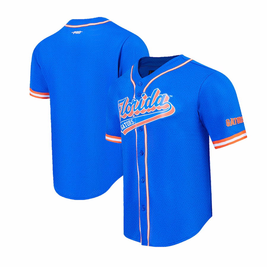 Florida Gators Pro Standard Mesh Full-Button Replica Baseball Jersey - Royal - Puhuasuan
