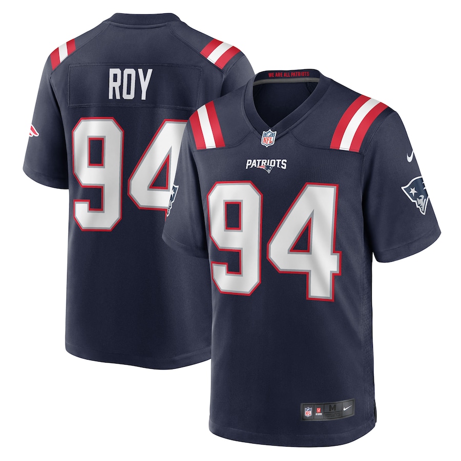 Men's New England Patriots Jaquelin Roy Nike Navy Team Game Jersey - Puhuasuan