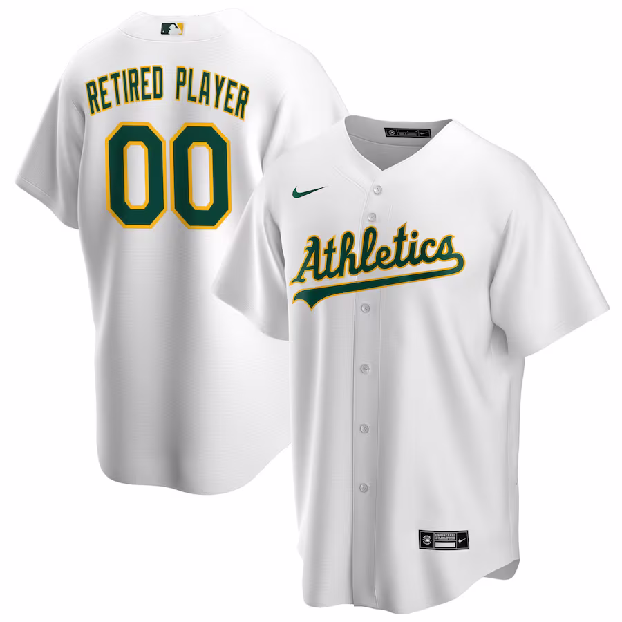 Men's Oakland Athletics Nike White Home Pick-A-Player Retired Roster Replica Jersey - Puhuasuan