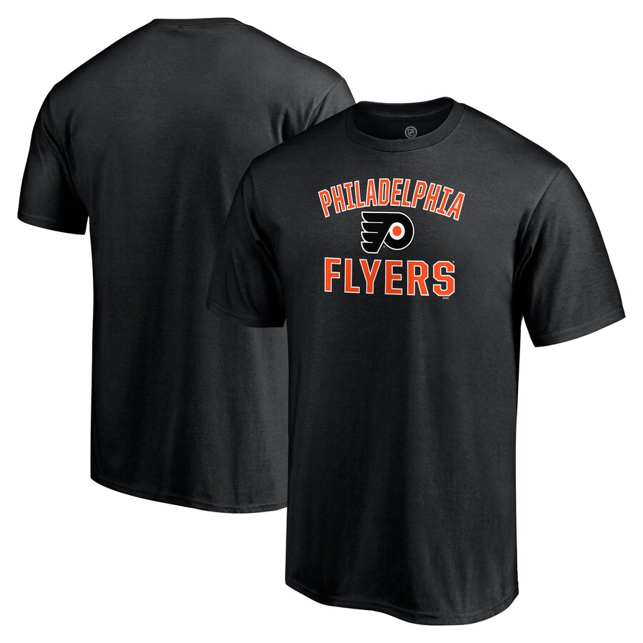 Men's Philadelphia Flyers Black Victory Arch T-Shirt - Puhuasuan