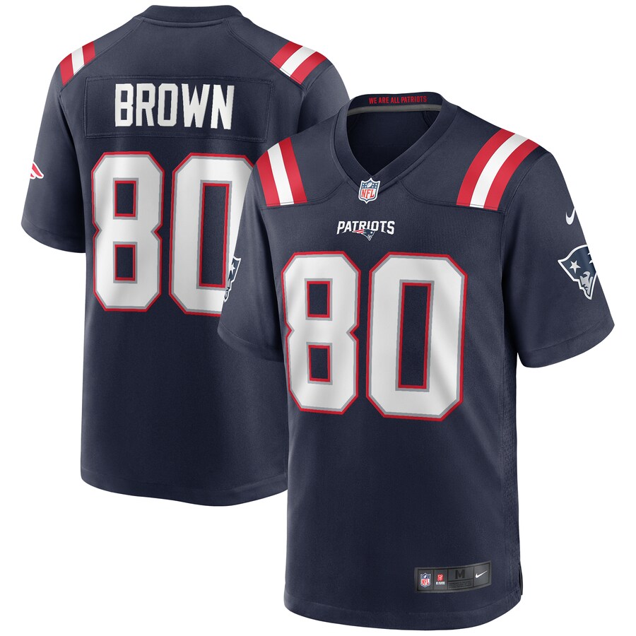 Men's New England Patriots Troy Brown Nike Navy Game Retired Player Jersey - Puhuasuan
