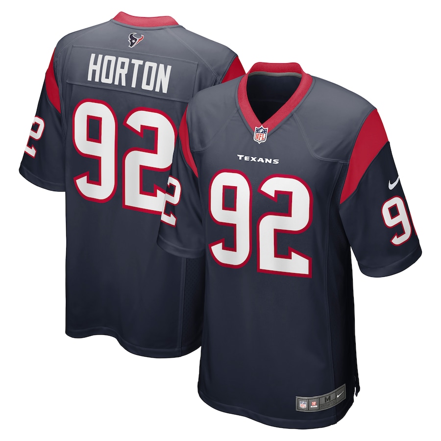 Men's Houston Texans Dylan Horton Nike Navy Team Game Jersey - Puhuasuan