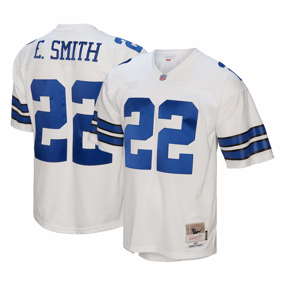 Youth Dallas Cowboys Emmitt Smith Mitchell & Ness White Retired Player Legacy Jersey - Puhuasuan