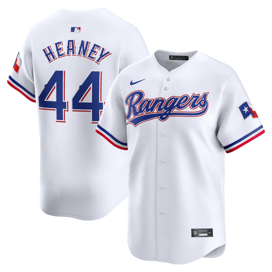Men's Texas Rangers Andrew Heaney Nike White Home Limited Player Jersey - Puhuasuan