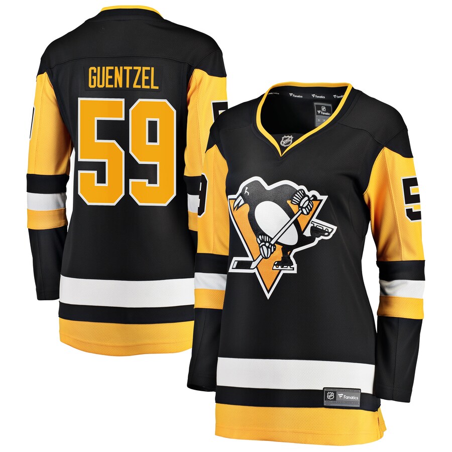 Women's Pittsburgh Penguins Jake Guentzel Fanatics Branded Black Home Premier Breakaway Player Jersey - Puhuasuan