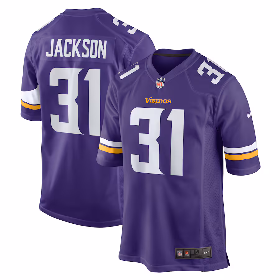 Men's Minnesota Vikings Khyree Jackson Nike  Purple Game Jersey - Puhuasuan