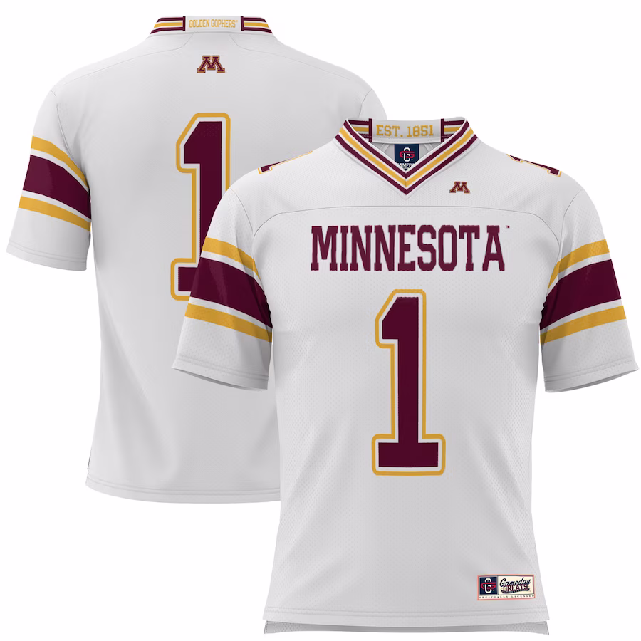 #1 Minnesota Golden Gophers GameDay Greats Youth Football Jersey - White - Puhuasuan