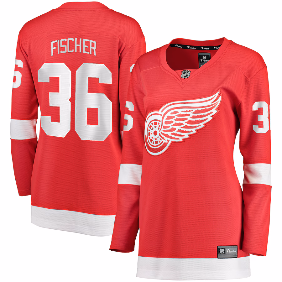Women's Detroit Red Wings Christian Fischer Fanatics Red Home Breakaway Player Jersey - Puhuasuan
