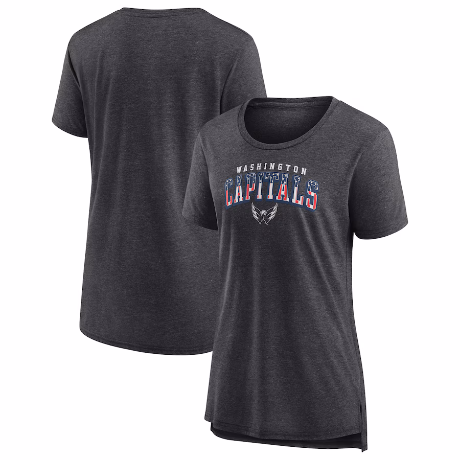 Women's Washington Capitals Gray Proud Tri-Blend T-Shirt - Puhuasuan