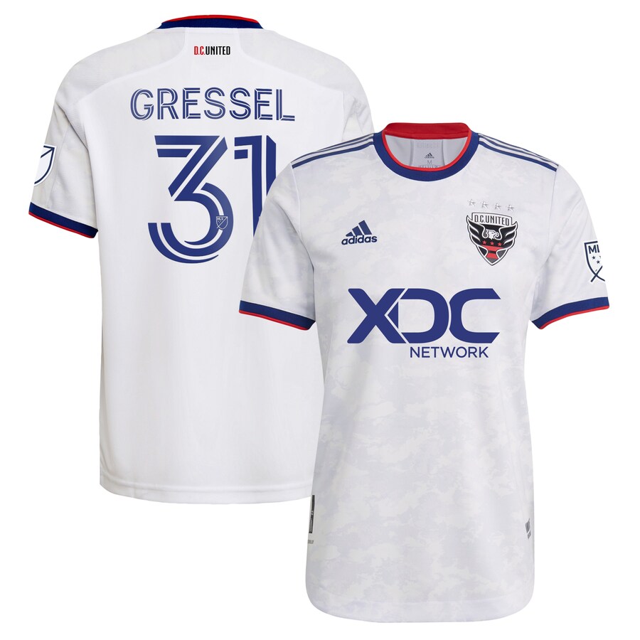 Men's D.C. United Julian Gressel adidas White 2022 The Marble Authentic Player Jersey - Puhuasuan