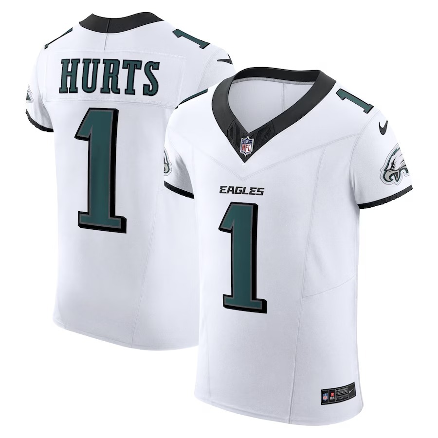 Men's Philadelphia Eagles Jalen Hurts Nike White Vapor F.U.S.E. Elite Jersey - Puhuasuan