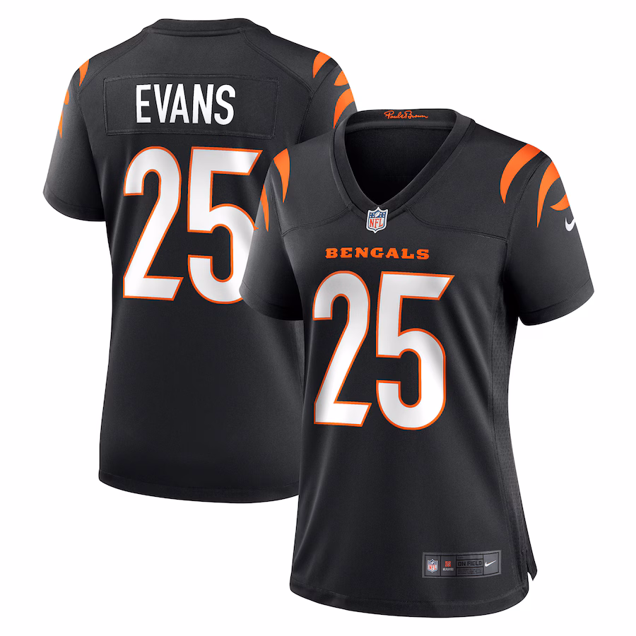Women's Cincinnati Bengals Chris Evans Nike Black Game Jersey - Puhuasuan