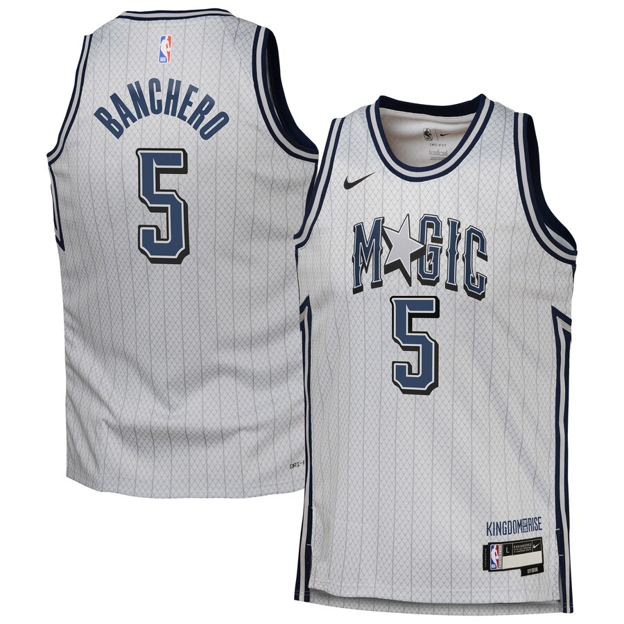 Youth Orlando Magic Paolo Banchero Nike Silver 2024/25 Swingman Player Jersey - City Edition - Puhuasuan