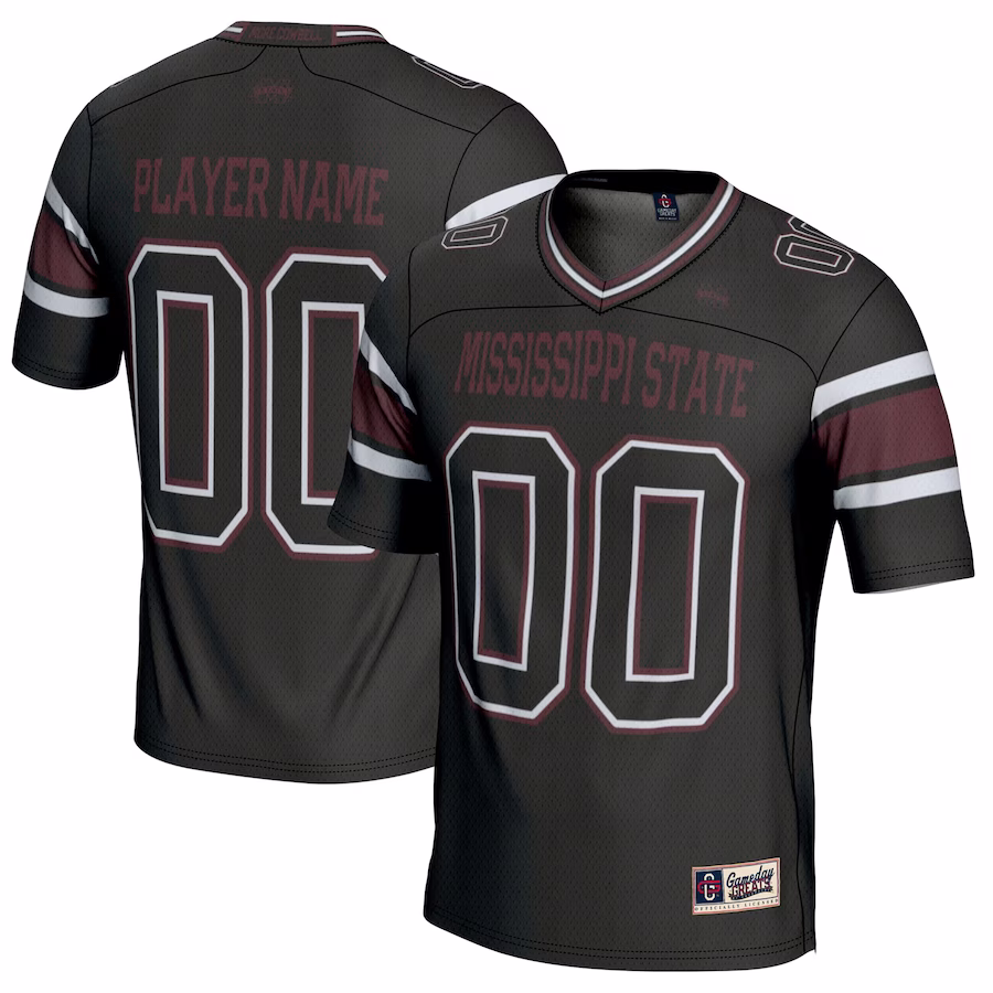 Mississippi State Bulldogs GameDay Greats NIL Pick-A-Player Football Jersey - Black - Puhuasuan